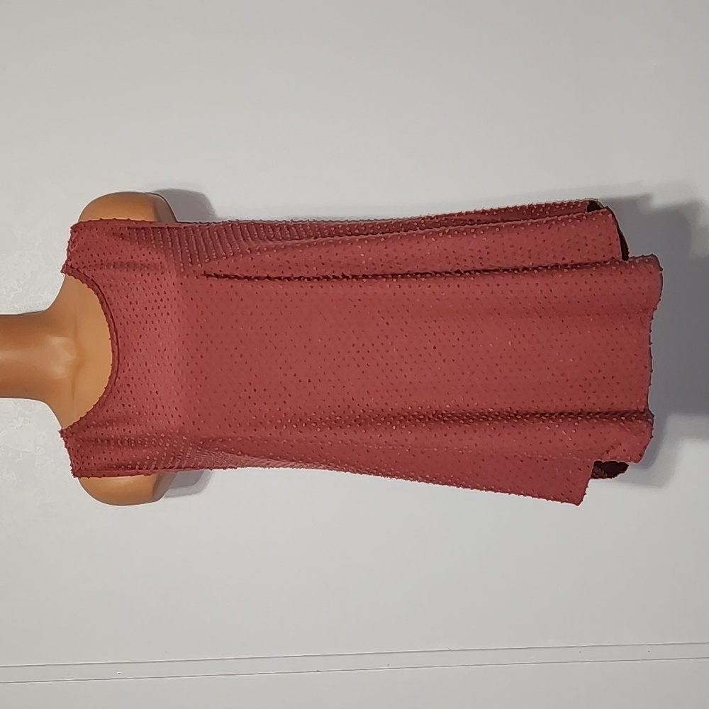 BomBom Textured Tank Rust Pink Top Size Large
